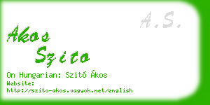akos szito business card